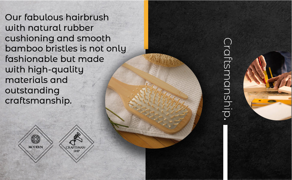Natural Wooden Detangling Hair Brush.