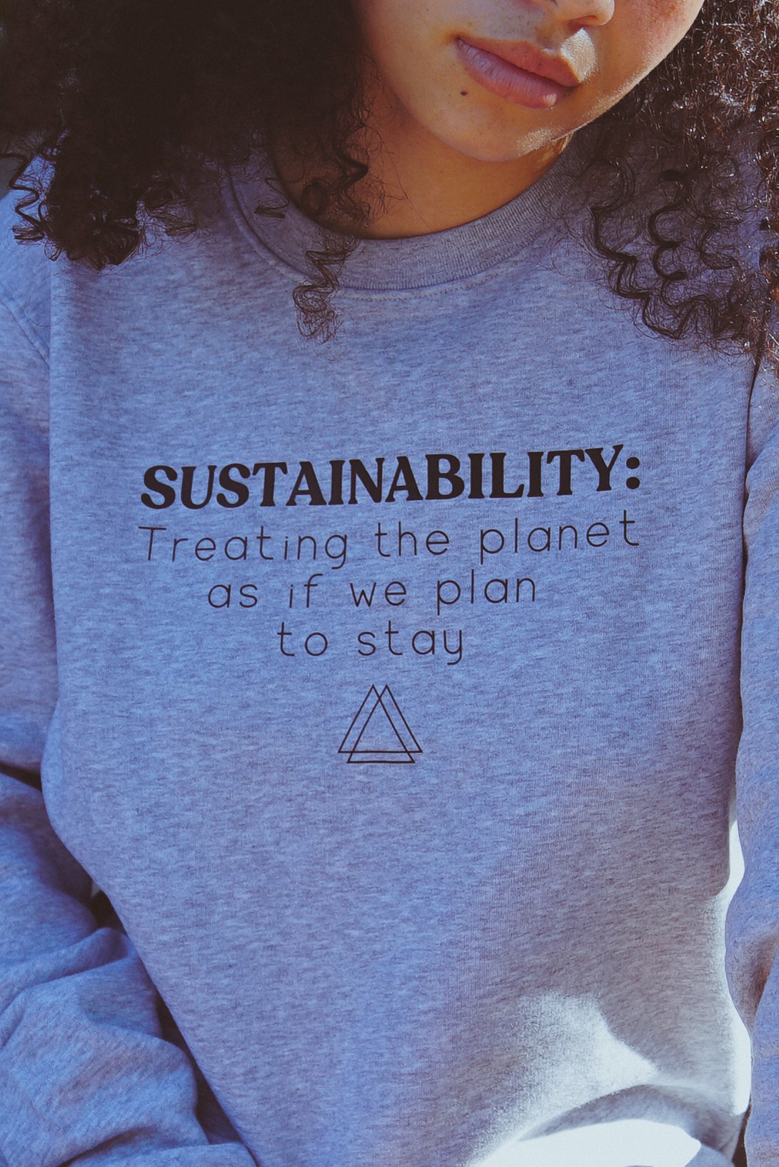 Sustainability Organic Cotton Sweatshirt.