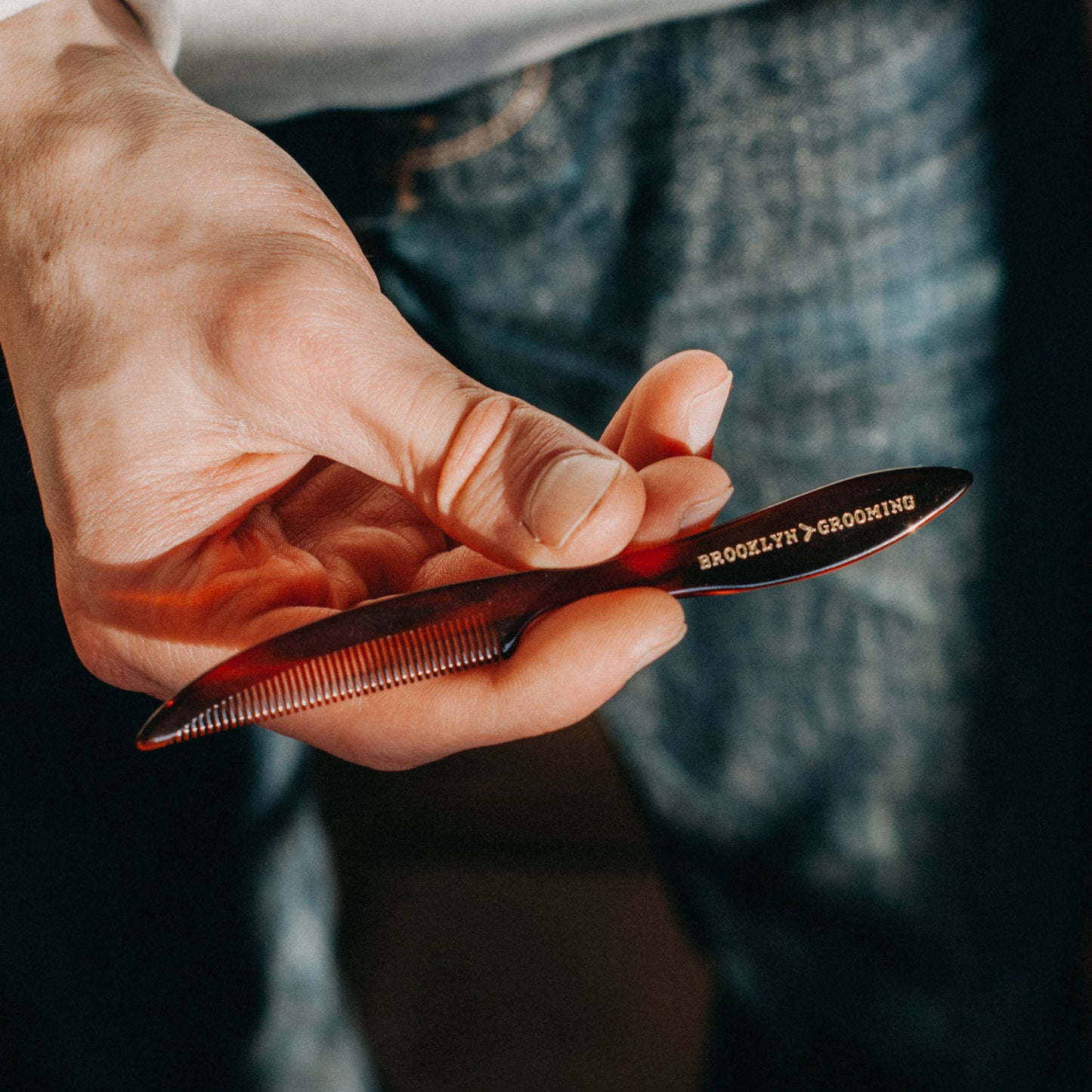 Men's Handmade Mustache & Beard Comb.