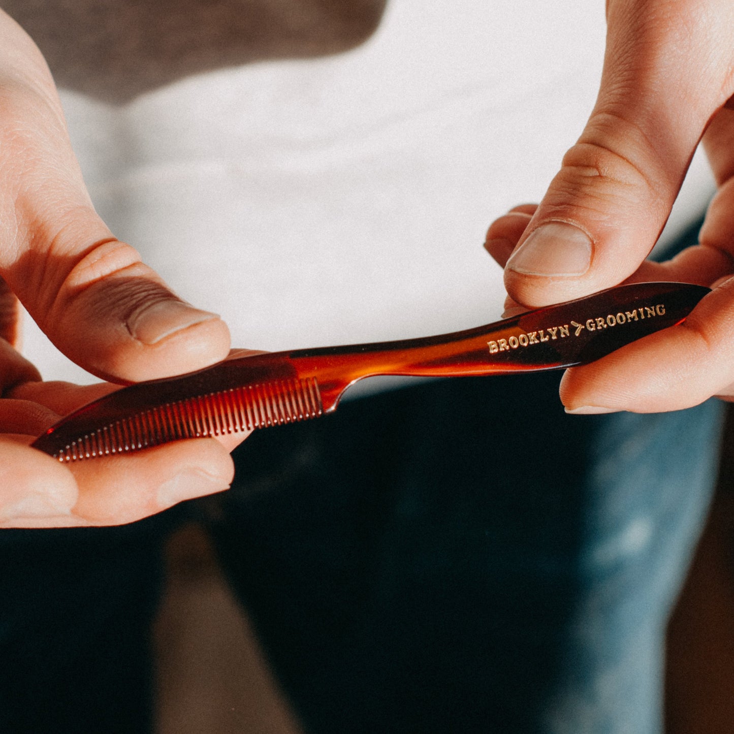 Men's Handmade Mustache & Beard Comb.