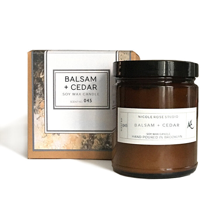 Balsam + Cedar Soy Wax Candle.