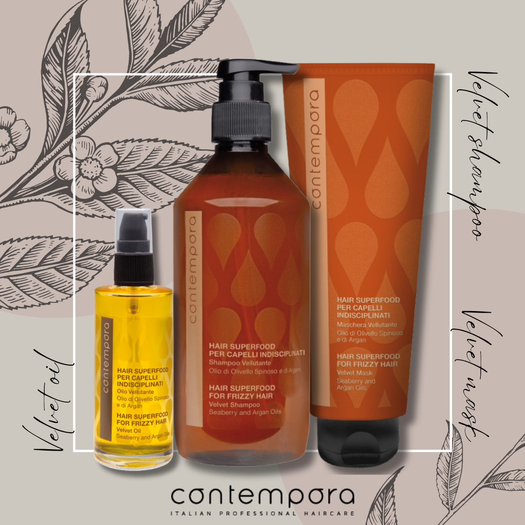 Contempora Velvet Shampoo for Frizzy Hair (500ml).