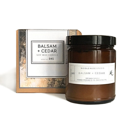 Balsam + Cedar Soy Wax Candle.