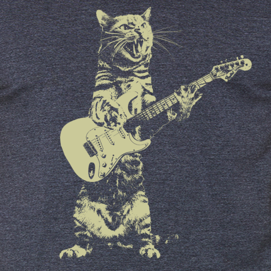 Cat Playing Guitar Graphic Tee