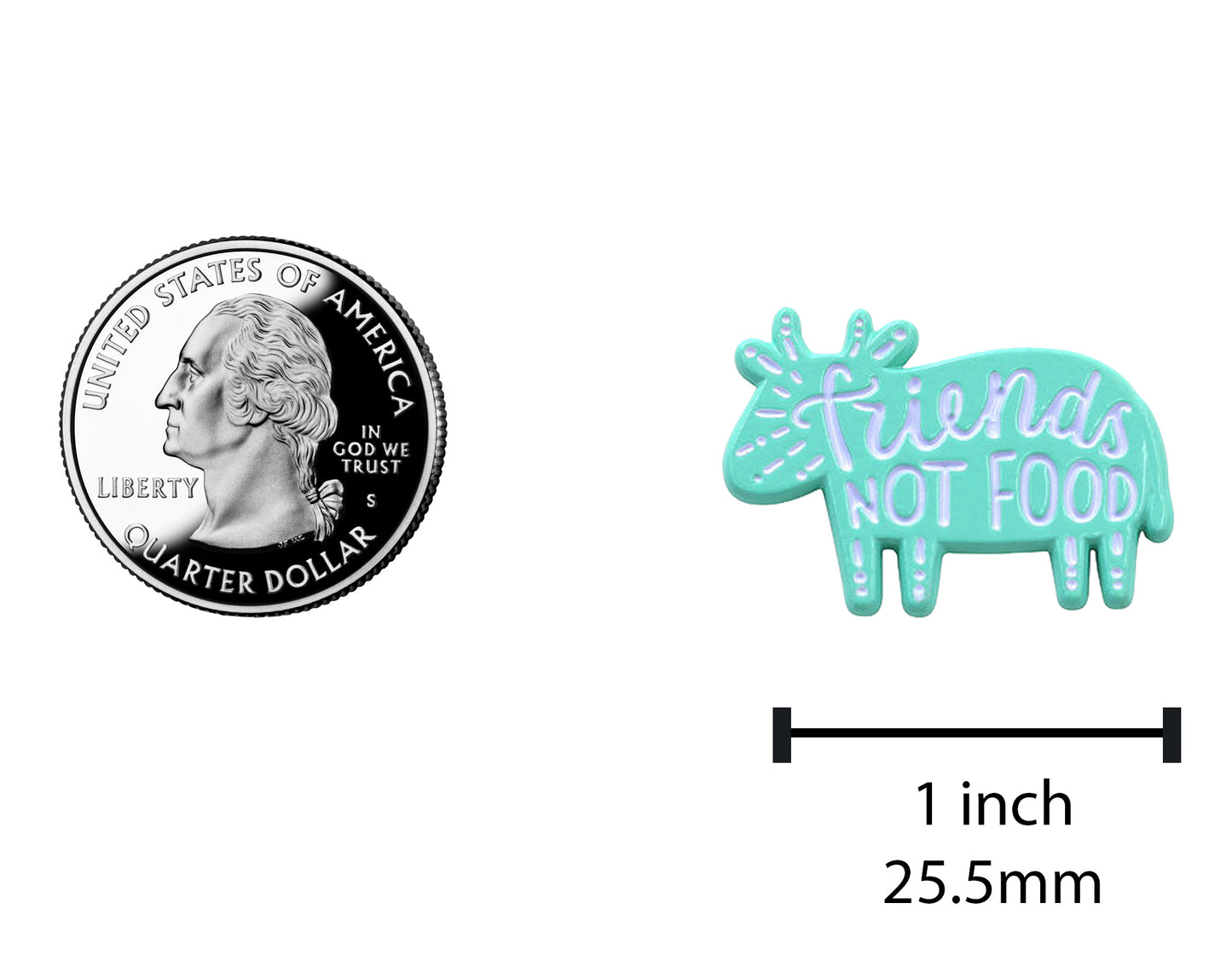 Friends Not Food Enamel Pin